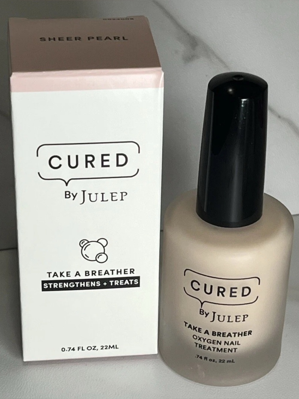 Cured By Julep Strengthen + Treats Sheer Pearl 0.74oz Vegan Vitamins